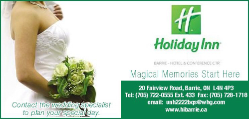 Holiday Inn Barrie Hotel and Conference Centre                   20 Fairview Road-Barrie - Click here to visit our website!